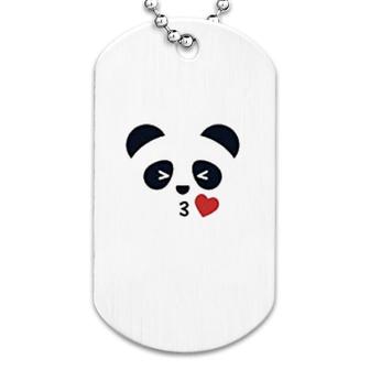 The Lovely Panda Face Valentine Dog Tag | Mazezy