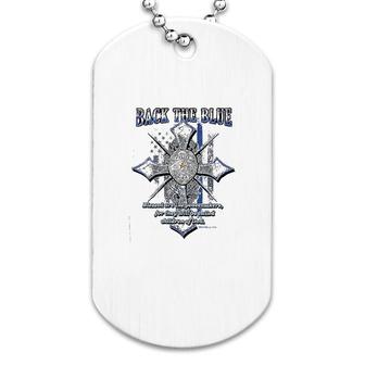 Thin Blue Line Law Enforcement Gear For Men Dog Tag | Mazezy