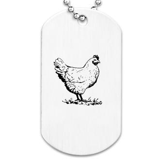 Think Out Loud Chicken Funny Dog Tag | Mazezy