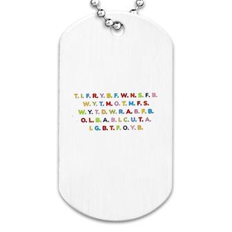 This Is For Rachel Rainbow Abbreviation Dog Tag | Mazezy
