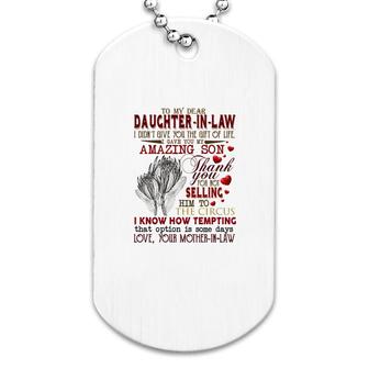 To My Daughter In Law Dog Tag | Mazezy