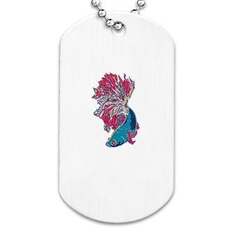 Traditional Siamese Betta Fish Exotic Aquatic Dog Tag | Mazezy