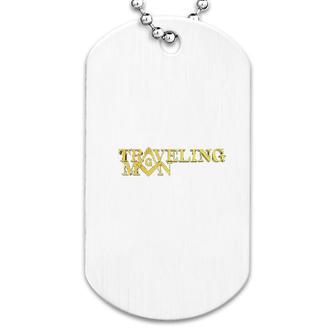 Traveling Man Square And Compass Dog Tag | Mazezy UK