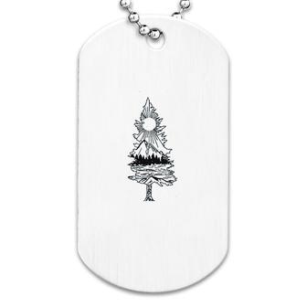 Tree Sunrise Dog Tag | Mazezy