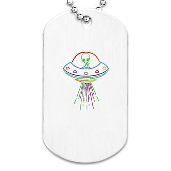 Ufo Neon Lights Dog Tag | Mazezy
