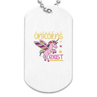Unicorns Exist Dog Tag | Mazezy