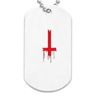 Upside Down Inverted Cross Dog Tag | Mazezy