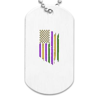Us Mardi Gras Flag Celebration Dog Tag | Mazezy