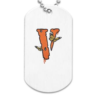 V Letter Graphic Dog Tag | Mazezy