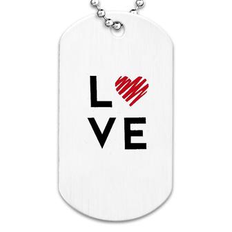 Valentine Day Love Heart Print Dog Tag | Mazezy