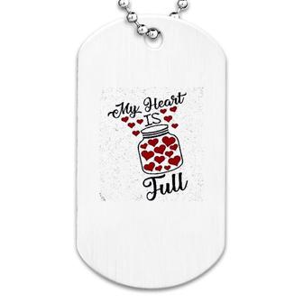 Valentine's Day Buffalo Plaid Love Heart Dog Tag | Mazezy