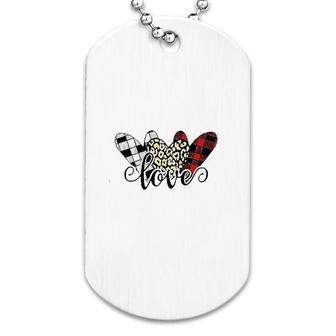Valentines Day Love Heart Print Dog Tag | Mazezy