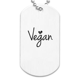 Vegan Lover Heart Dog Tag | Mazezy