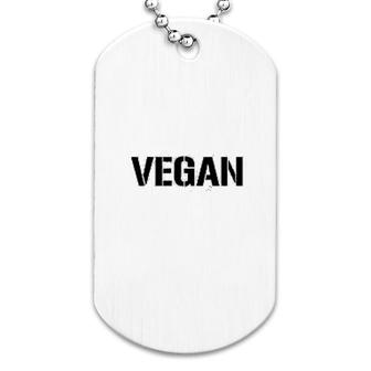 Vegan Lover Letter Simple Dog Tag | Mazezy