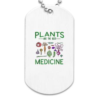 Vegan Plants Are The Best Medicine Dog Tag | Mazezy