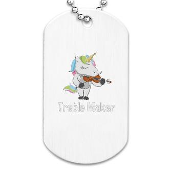 Violin Treble Maker Unicorn Dog Tag | Mazezy