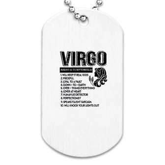 Virgo Pesonality Dog Tag