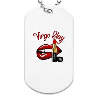Virgo Slay Lipstick Dog Tag | Mazezy