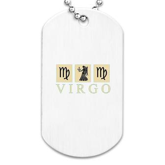 Virgo Symbol Dog Tag | Mazezy