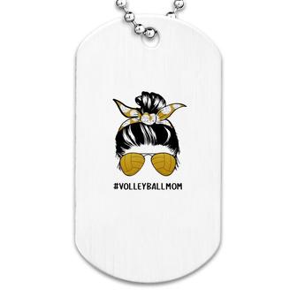 Volleyball Mom Mothers Day Messy Bun Mom Sport Mom Dog Tag