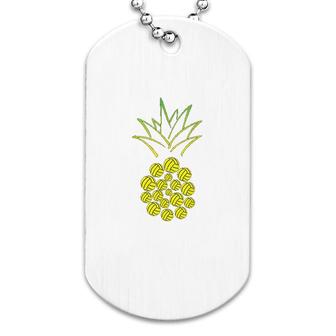 Volleyball Pineapple Dog Tag | Mazezy