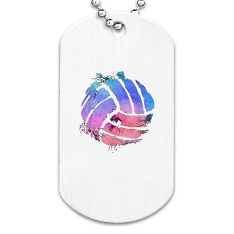 Watercolor Volleyball Dog Tag | Mazezy