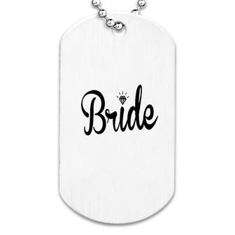 Wedding Bride Groom Diamond Dog Tag | Mazezy