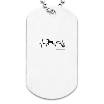 Weimaranerdog Heartbeat Dog Paw Dog Lovers Gift For Dog Moms And Dads Dog Tag - Seseable