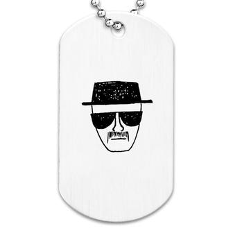 White Face Sunglasses Cool Face Dog Tag | Mazezy