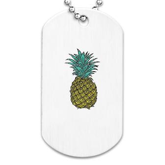 Wild Bobby Trendy Tropical Pineapple Fashion Graphic Dog Tag | Mazezy