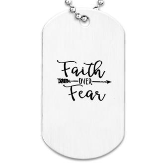 Women Cute Faith Fear Dog Tag