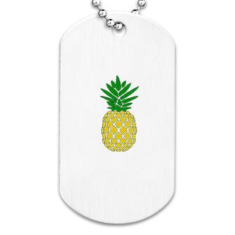 Women Cute Graphic Funny Pineapple Dog Tag | Mazezy