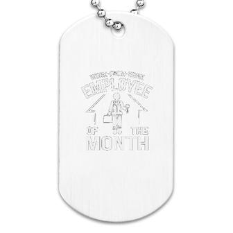 Work From Home Employee Of The Month Dog Tag | Mazezy