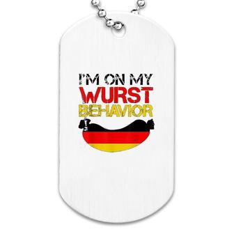 Wurst Behavior German Flag Bavarian Gift Dog Tag | Mazezy
