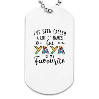 Yaya Is My Favourite Name Dog Tag | Mazezy