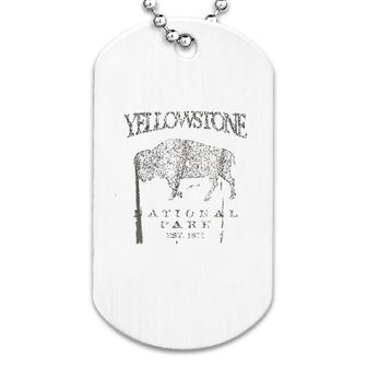 Yellowstone National Park Walking Bison Dog Tag | Mazezy