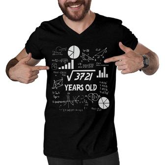 61Th Birthday Math Square Root Funny Gift Men V-Neck Tshirt - Seseable