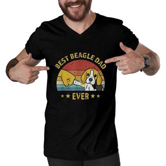 Best Beagle Dad Ever Men V-Neck Tshirt | Mazezy
