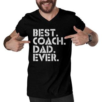 Best Coach Dad Ever Sports Best Gift Father's Day Men V-Neck Tshirt | Mazezy
