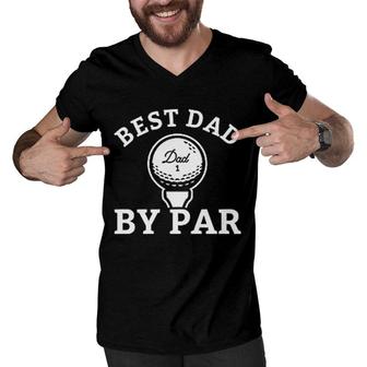 Best Dad By Par Men V-Neck Tshirt | Mazezy