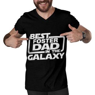 Best Foster Dad In The Galaxy Men V-Neck Tshirt | Mazezy