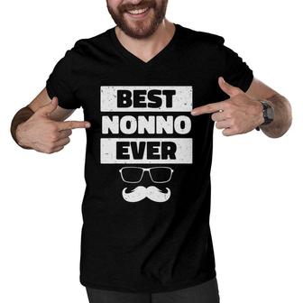 Best Nonno Ever Italian Grandfather Gramps Italy Gift Men V-Neck Tshirt | Mazezy