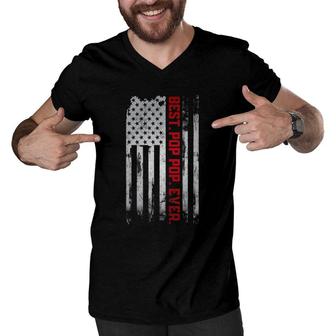 Best Pop Pop Ever American Usa Flag Father’S Day Gift G-Pa Men V-Neck Tshirt | Mazezy