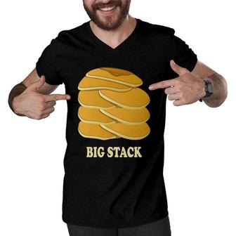Big Stack Of Pancakes Father's Day Birthday Gifts Men V-Neck Tshirt | Mazezy