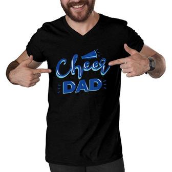 Cheer Dad - Proud Cheerleader Father Cheer Parent Men V-Neck Tshirt | Mazezy