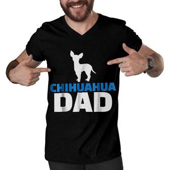 Chihuahua Dad Lovers Men V-Neck Tshirt | Mazezy