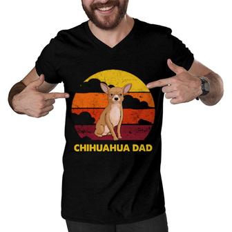 Chihuahua Papa Chihuahua Dad Men V-Neck Tshirt | Mazezy