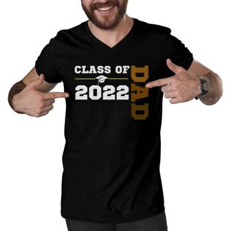 Class Of 2022 Senior Class Grad Proud Dad Melanin Hbcu Color Men V-Neck Tshirt | Mazezy