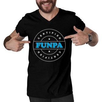 Cool Grandpa Certified Funpa Men V-Neck Tshirt | Mazezy