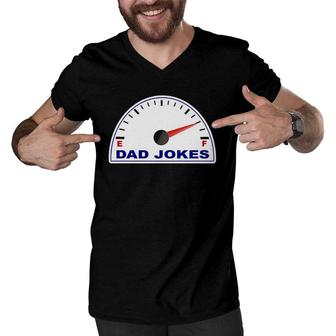 Dad Jokes Southern Charm Funny Dad Jokes Loading Fuel Gauge Petrol Gas Petrol Essential Men V-Neck Tshirt | Mazezy